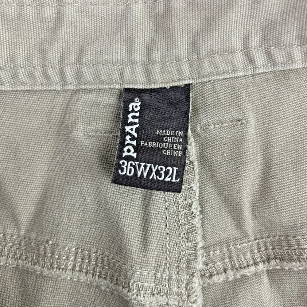 Prana‎ Breathe 36 X 32 Khaki Jeans Pants Carpenter Utility Relaxed Fit Outdoor
